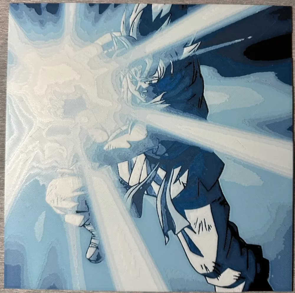 HueForge model: Goku Kamehameha Hueforge by Hey Ben