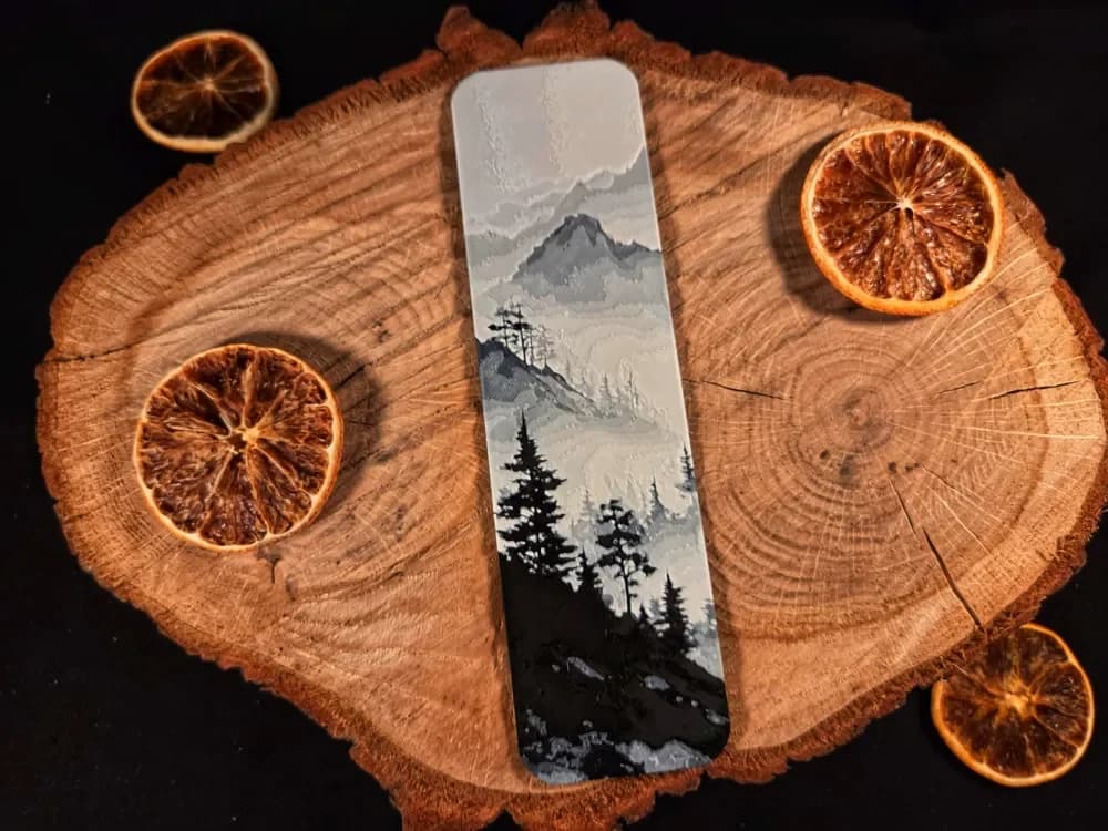 Whispers of the Mountain bookmark by EternalDesigns3D HueForge model: Whispers of the Mountain bookmark by EternalDesigns3D