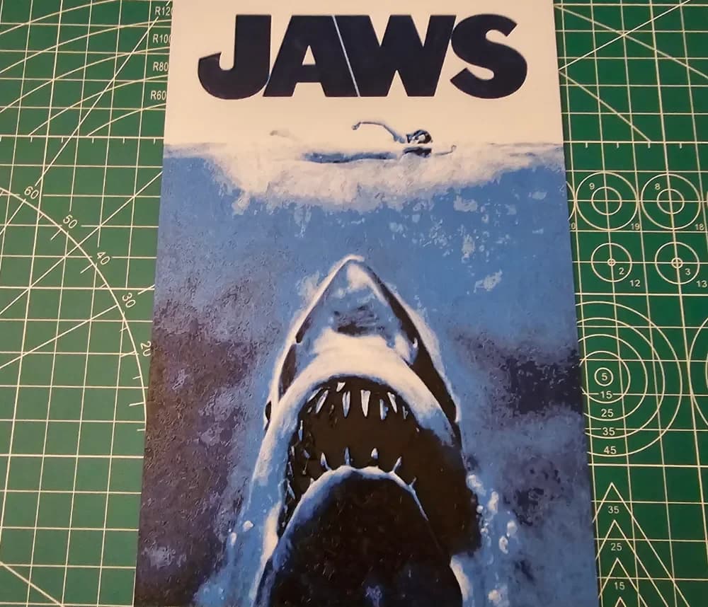 Jaws Movie Poster - Hueforge by Lumpy3D HueForge model: Jaws Movie Poster - Hueforge by Lumpy3D
