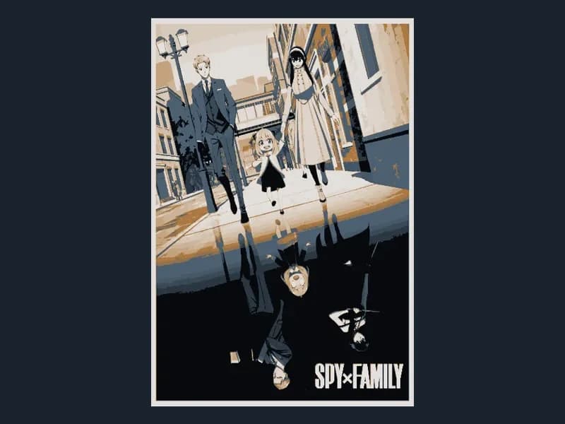 SPY x FAMILY (Series Poster - HueForge) by HugheCraft HueForge model: SPY x FAMILY (Series Poster - HueForge) by HugheCraft