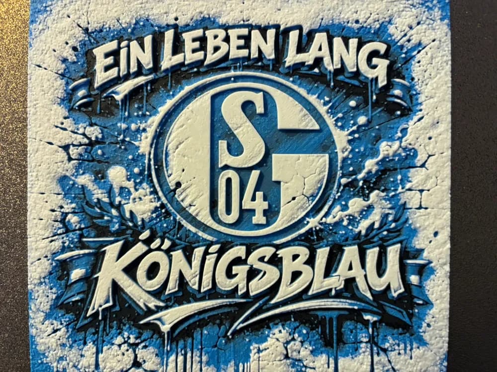 Schalke 04 A life of Royal Blue Hueforge