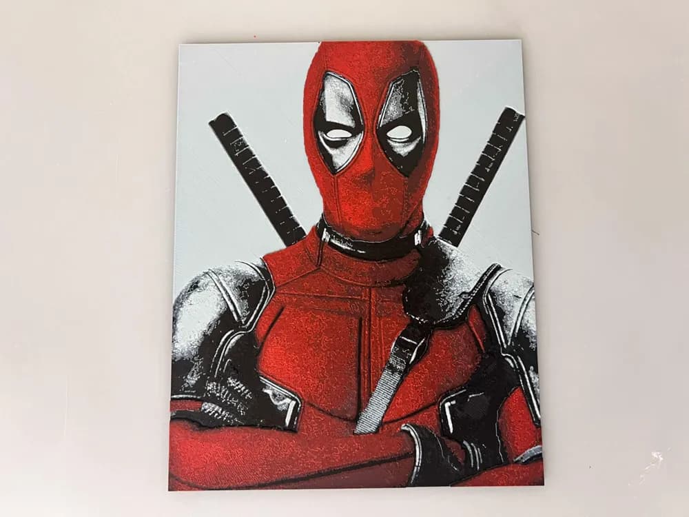 Deadpool Arms Crossed Pose by 3djd HueForge model: Deadpool Arms Crossed Pose by 3djd