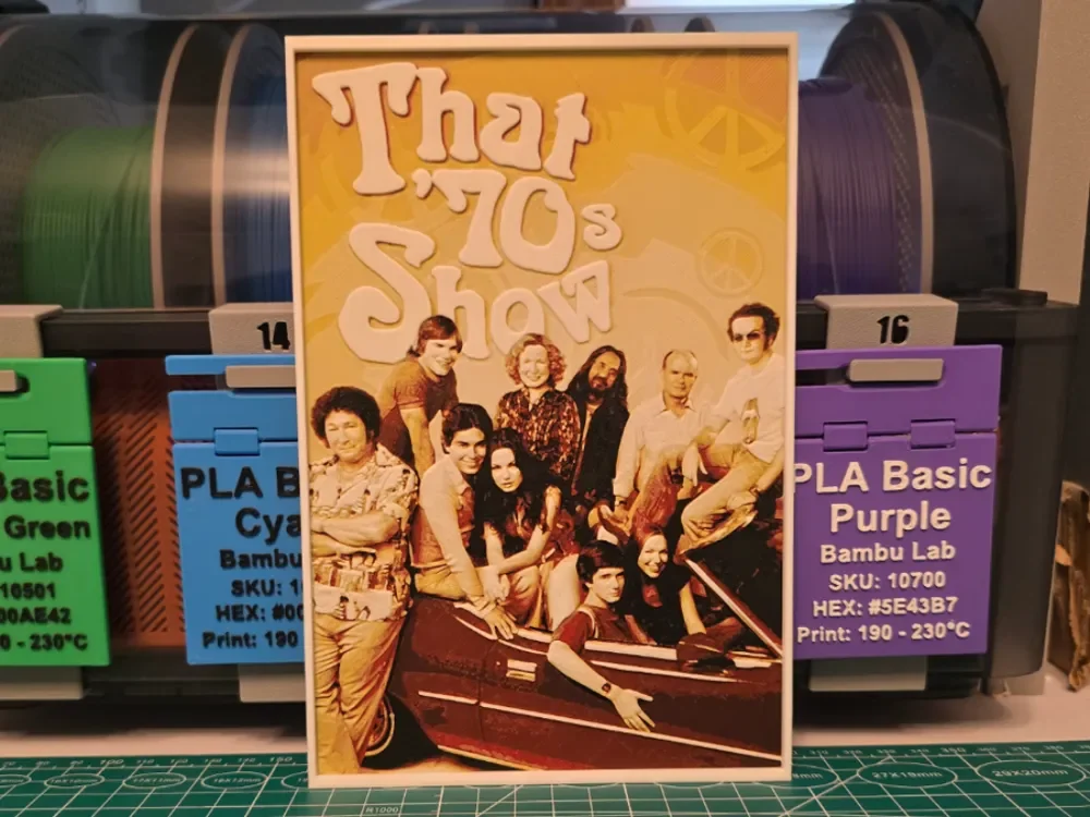 That '70s Show Poster - Hueforge Art by Lumpy3D HueForge model: That '70s Show Poster - Hueforge Art by Lumpy3D