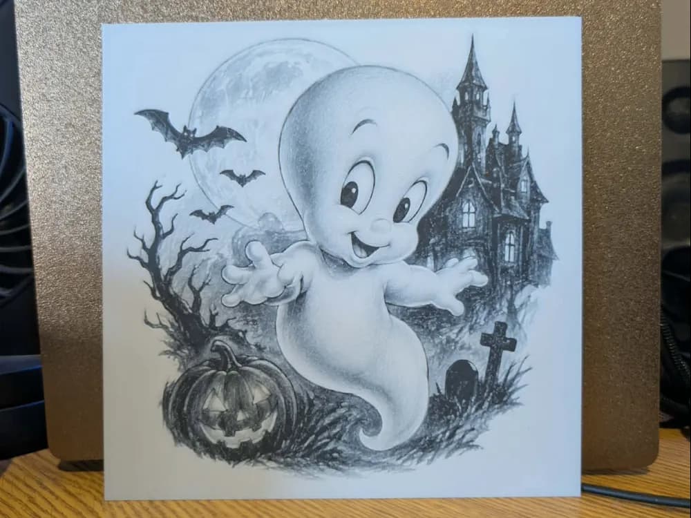 Casper the friendly Ghost Hueforge by 3dGlow HueForge model: Casper the friendly Ghost Hueforge by 3dGlow