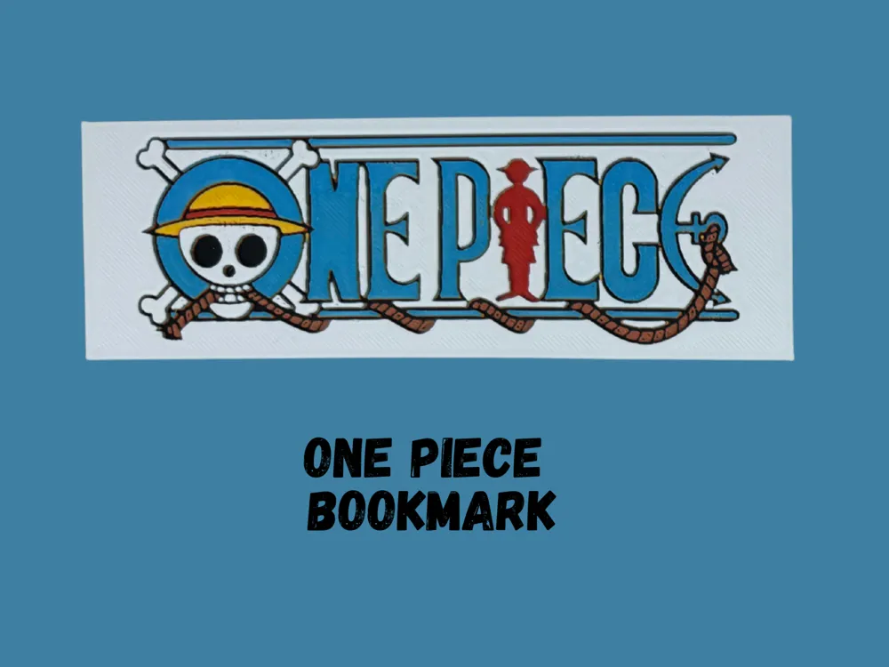 One Piece Logo - Bookmark by Canadian Gamer HueForge model: One Piece Logo - Bookmark by Canadian Gamer
