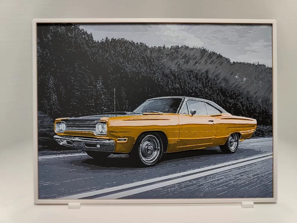 Plymouth Road Runner - Hueforge by BeaN HueForge model: Plymouth Road Runner - Hueforge by BeaN