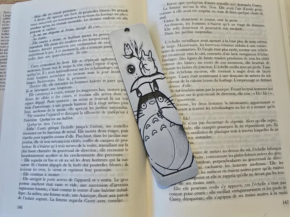 Bookmark Totoro Umbrella by Kactus Fpv HueForge model: Bookmark Totoro Umbrella by Kactus Fpv