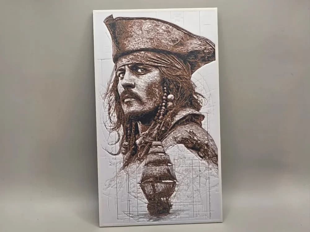 Jack Sparrow - HueForge by keko HueForge model: Jack Sparrow - HueForge by keko