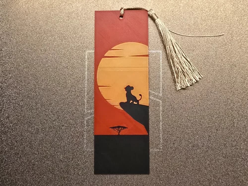 The Lion King Bookmark - Simba by 3D-Mentiel HueForge model: The Lion King Bookmark - Simba by 3D-Mentiel