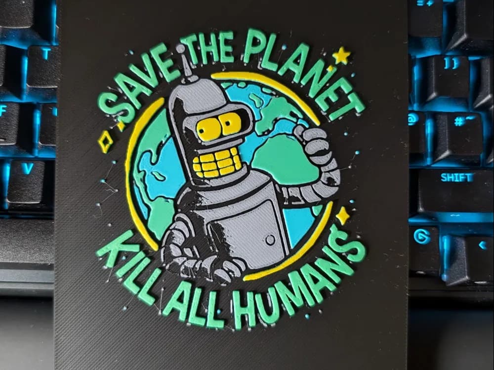 Bender Futurama Save The Planet by S0und_Lab HueForge model: Bender Futurama Save The Planet by S0und_Lab