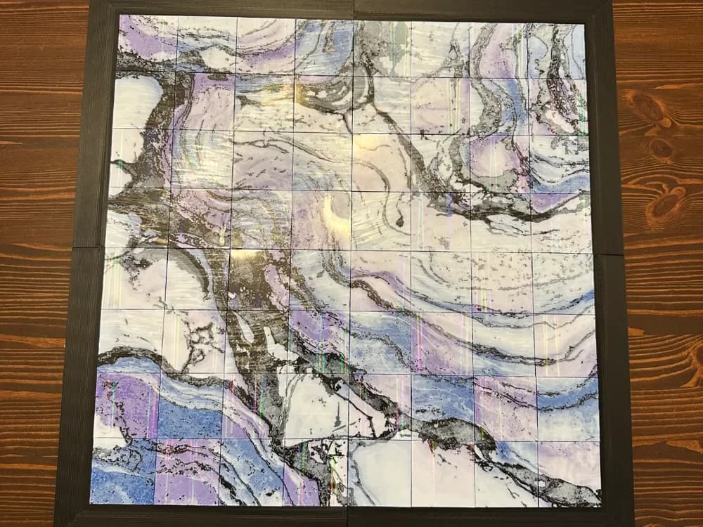 HueForge model: 2" x 2" Marble Chess Board Tiles - Flatforge by Hey Ben