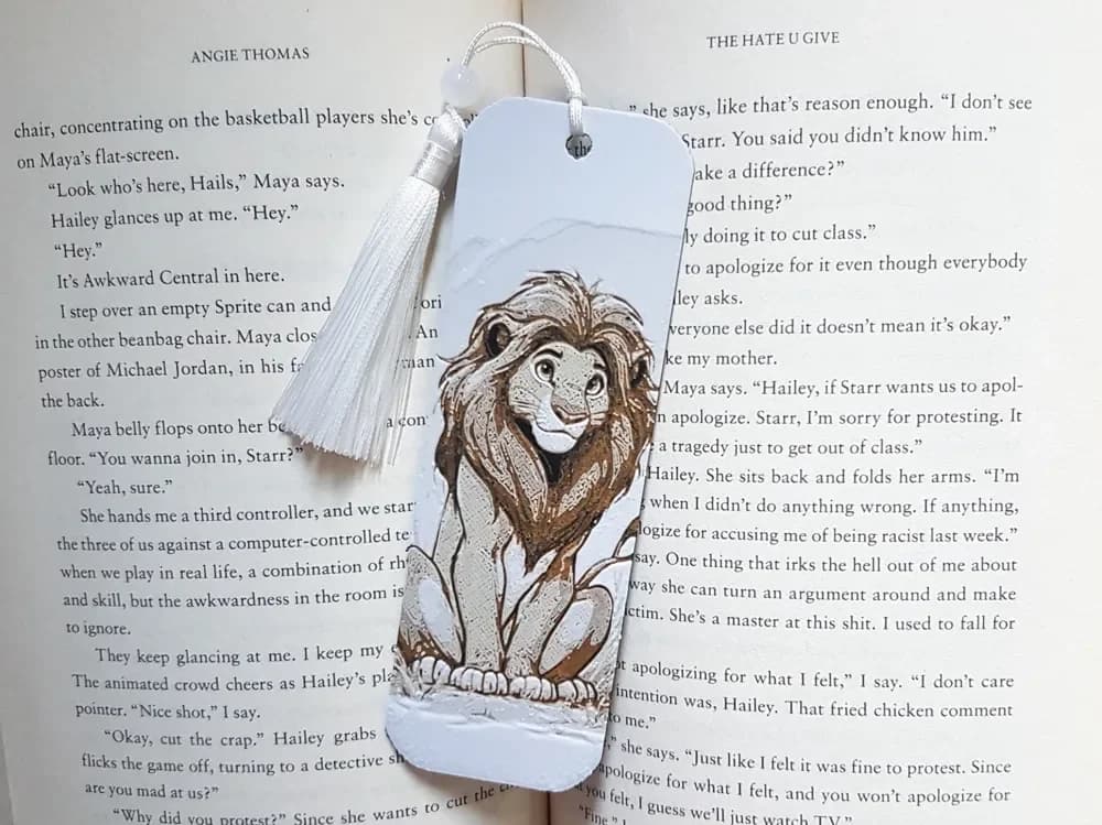 Lion Bookmark, Hueforge Lion Bookmark, Hueforge