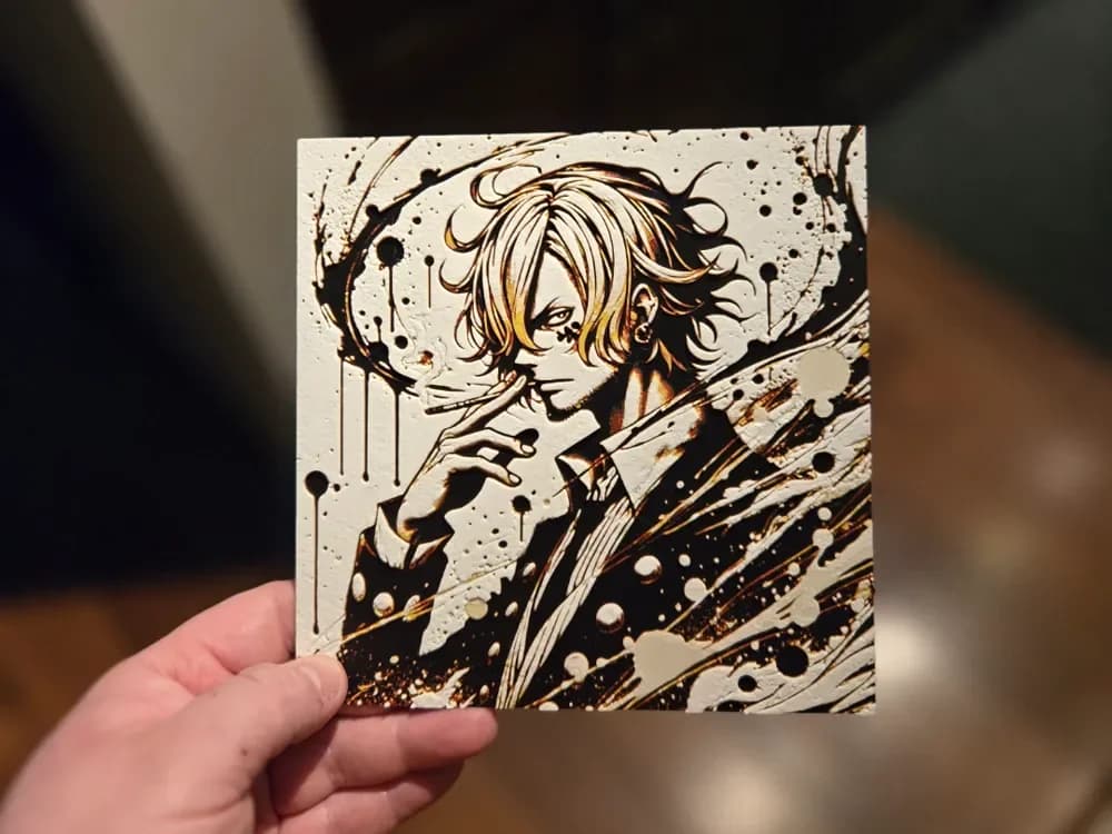 Graffiti Vinsmoke Sanji Hueforge by 3Ree Printing HueForge model: Graffiti Vinsmoke Sanji Hueforge by 3Ree Printing