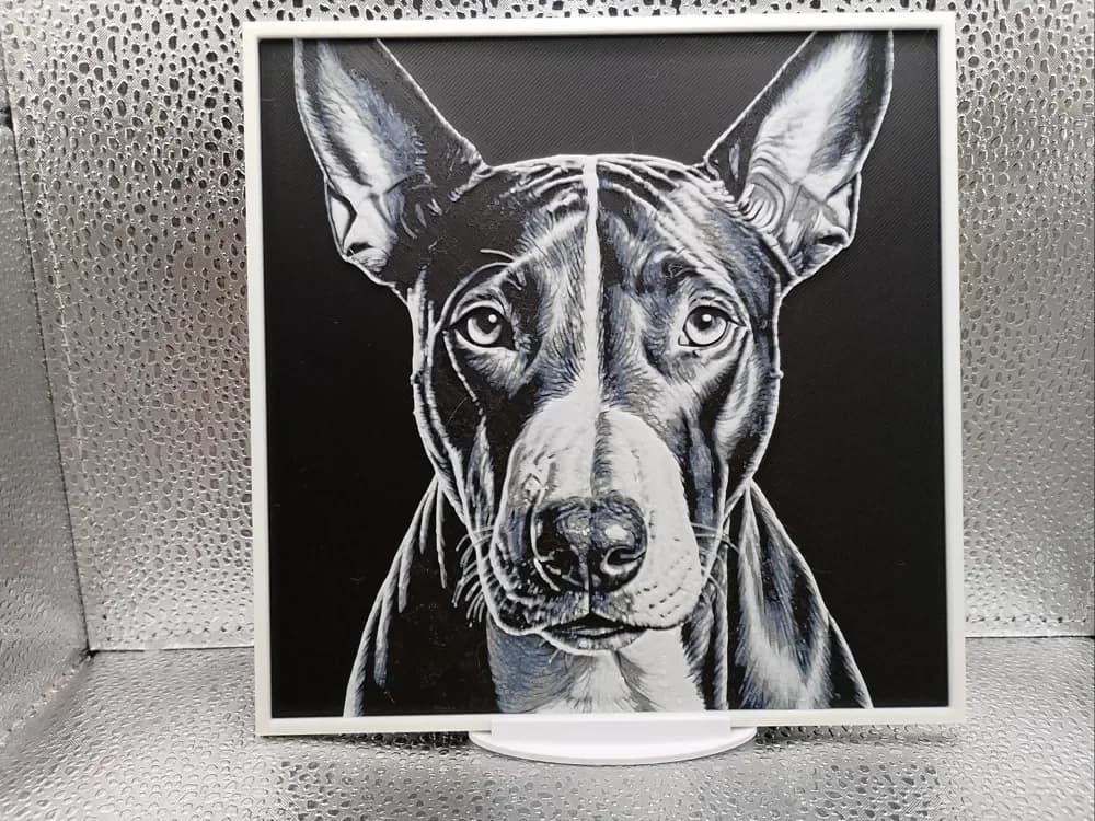 Bull Terrier – Hueforge 3D-Printed Artwork by Borishotch Industries HueForge model: Bull Terrier – Hueforge 3D-Printed Artwork by Borishotch Industries
