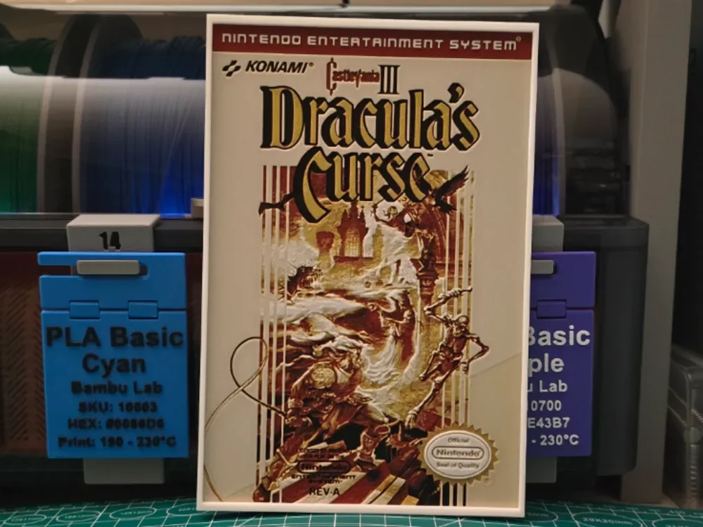 HueForge model: Castlevania III: Dracula's Curse Poster - Hueforge by Lumpy3D