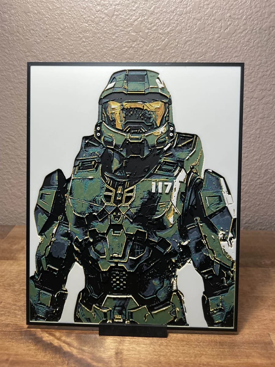 Master Chief by Cloudy Nostalgia HueForge model: Master Chief by Cloudy Nostalgia