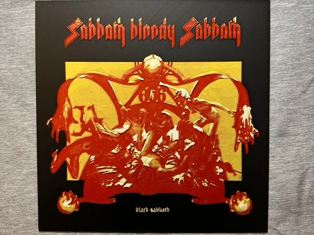 HueForge model: Black Sabbath - Sabbath bloody Sabbath Album Cover by Hey Ben
