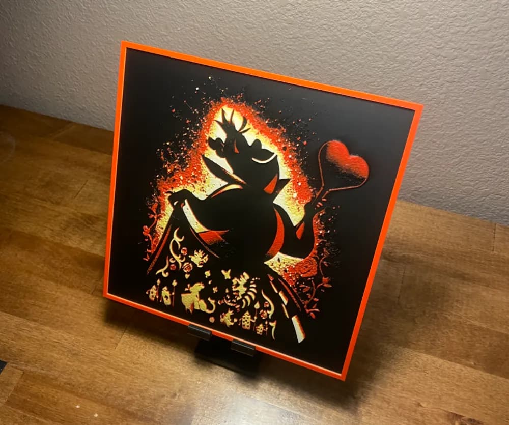 HueForge model: Hueforge - Disney Villains - Queen of Hearts by Cloudy Nostalgia