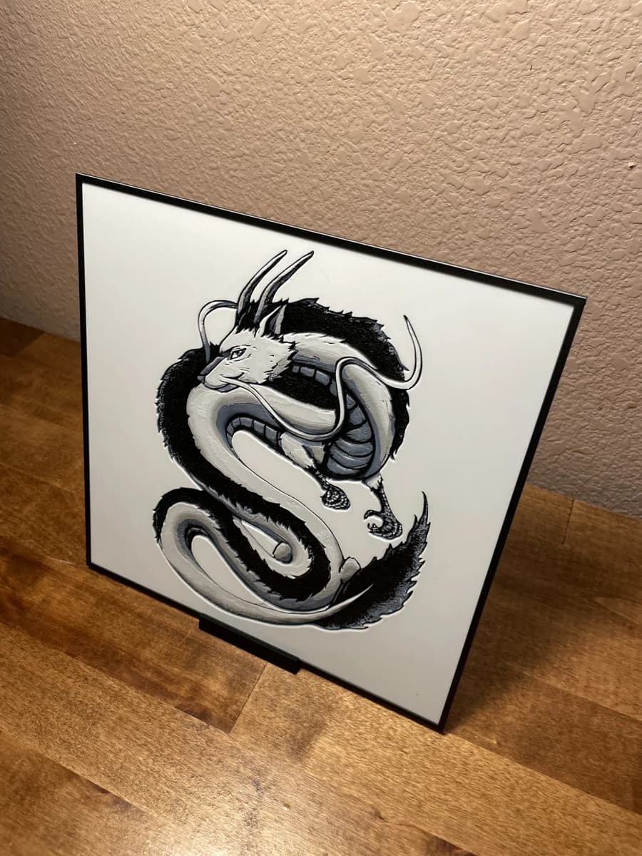 Aku Dragon Form by Cloudy Nostalgia HueForge model: Aku Dragon Form by Cloudy Nostalgia