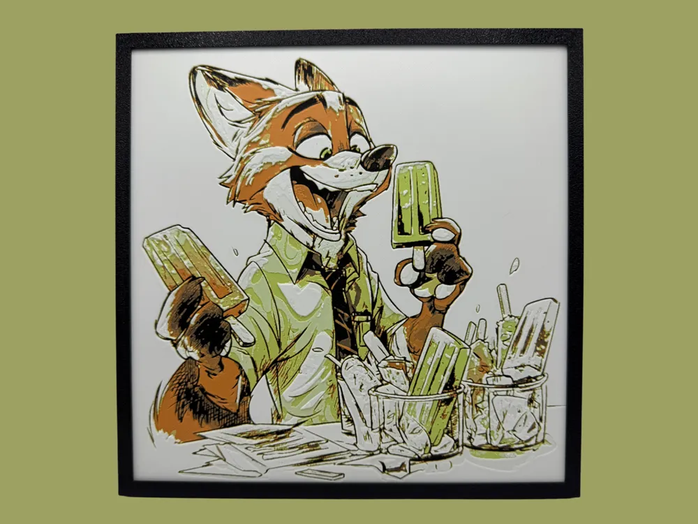 HueForge model: Nick Wilde - Zootopia by Canadian Gamer