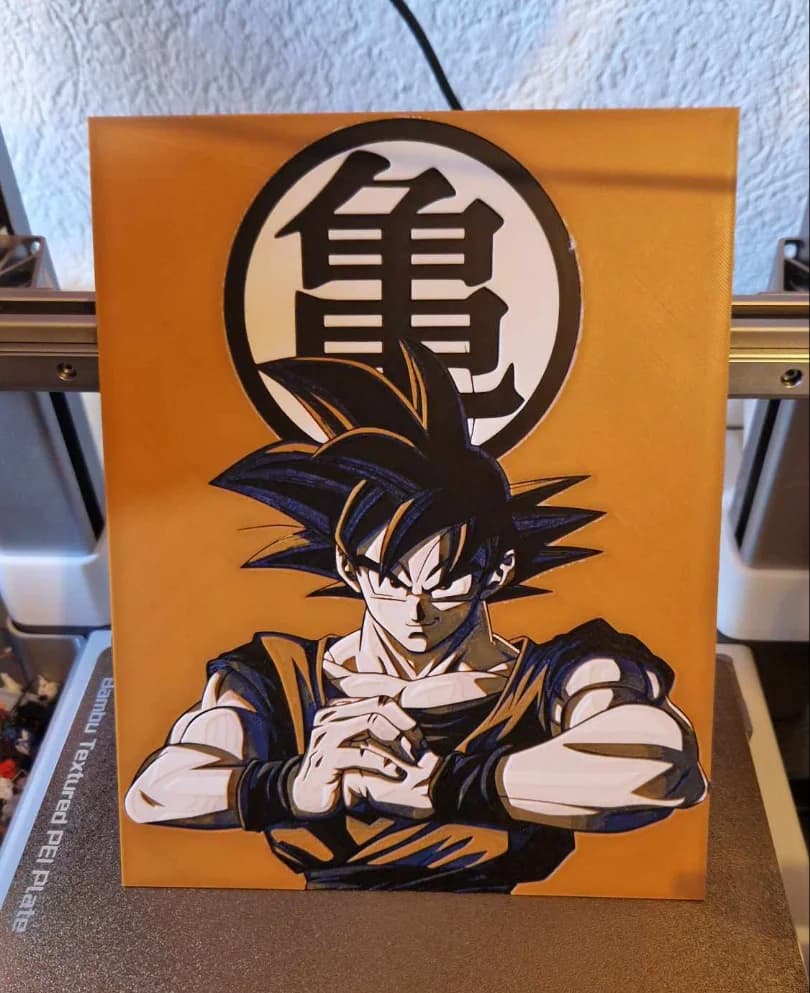 Dragon Ball Z - Goku Logo Hueforge by Dakiren HueForge model: Dragon Ball Z - Goku Logo Hueforge by Dakiren