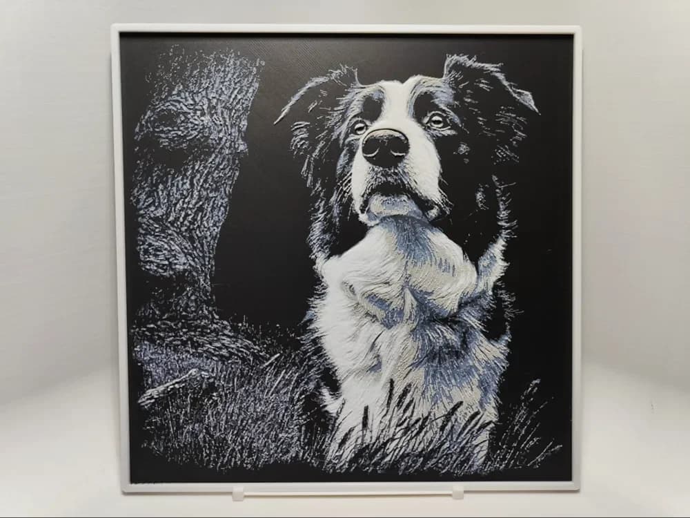 Border Collie - Hueforge by BeaN HueForge model: Border Collie - Hueforge by BeaN