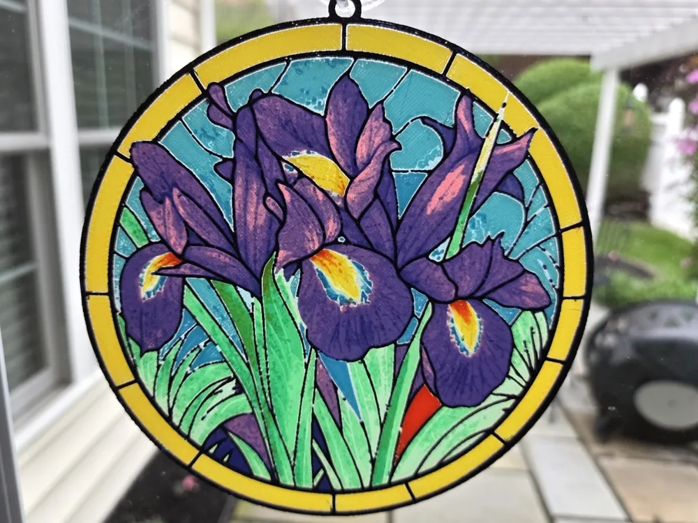 Purple Iris by tlavedas HueForge model: Purple Iris by tlavedas