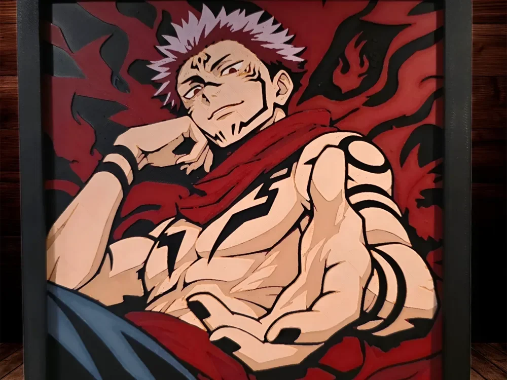 Sukuna - Jujutsu Kaisen by Side Quest Hues HueForge model: Sukuna - Jujutsu Kaisen by Side Quest Hues