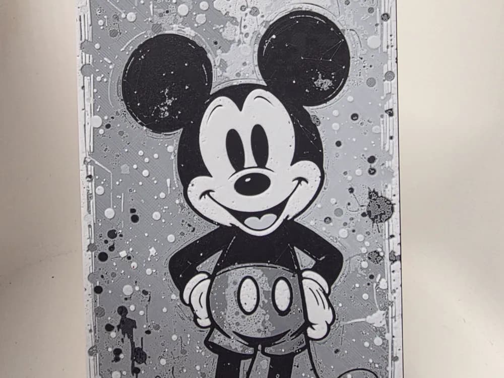 Mickey Mouse Hueforge by Morganja HueForge model: Mickey Mouse Hueforge by Morganja