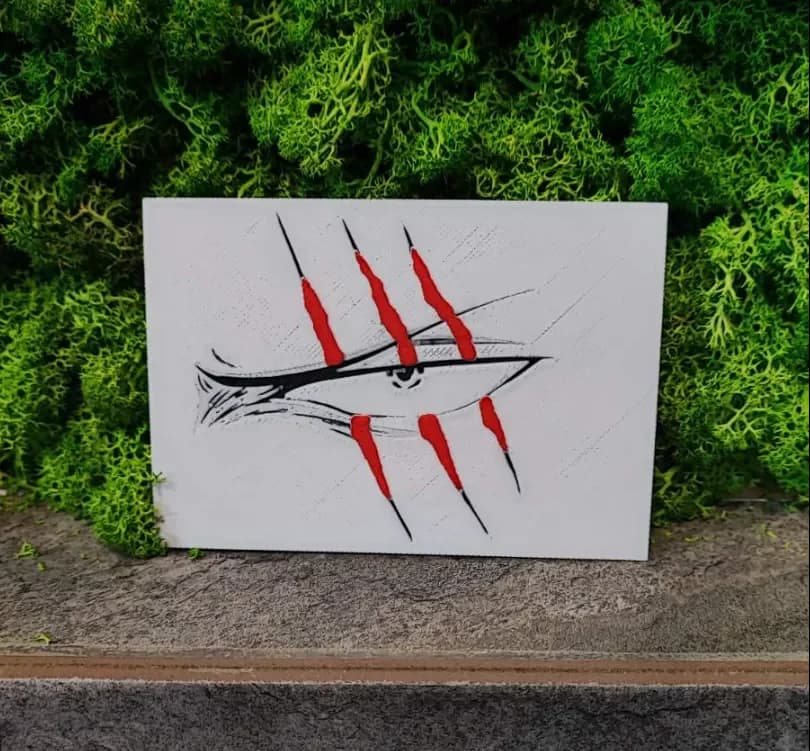 Shanks gift card by Garuda3D HueForge model: Shanks gift card by Garuda3D