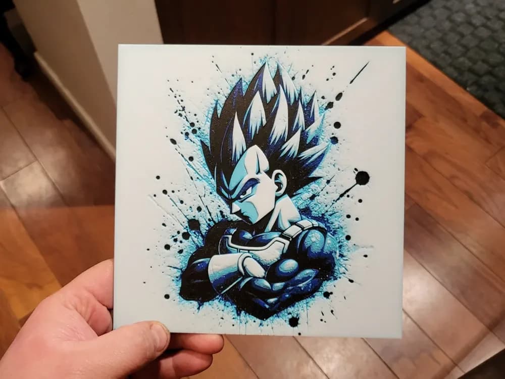 Graffiti Vegeta Hueforge by 3Ree Printing HueForge model: Graffiti Vegeta Hueforge by 3Ree Printing