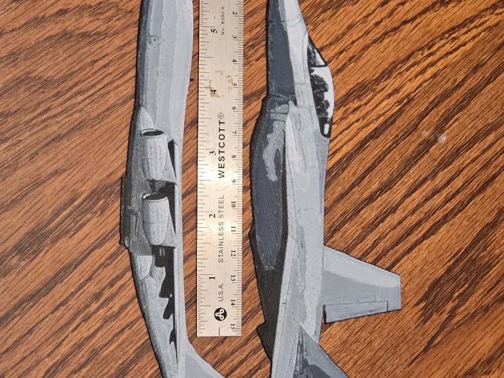 F35 and C17 Bookmarks (Black and White) by AirMechDesigns HueForge model: F35 and C17 Bookmarks (Black and White) by AirMechDesigns