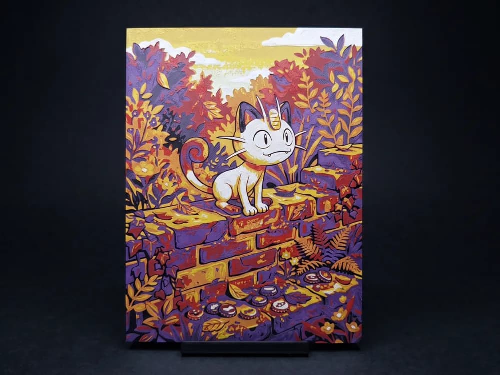 Meowth - Hueforge Wall Art Meowth - Hueforge Wall Art