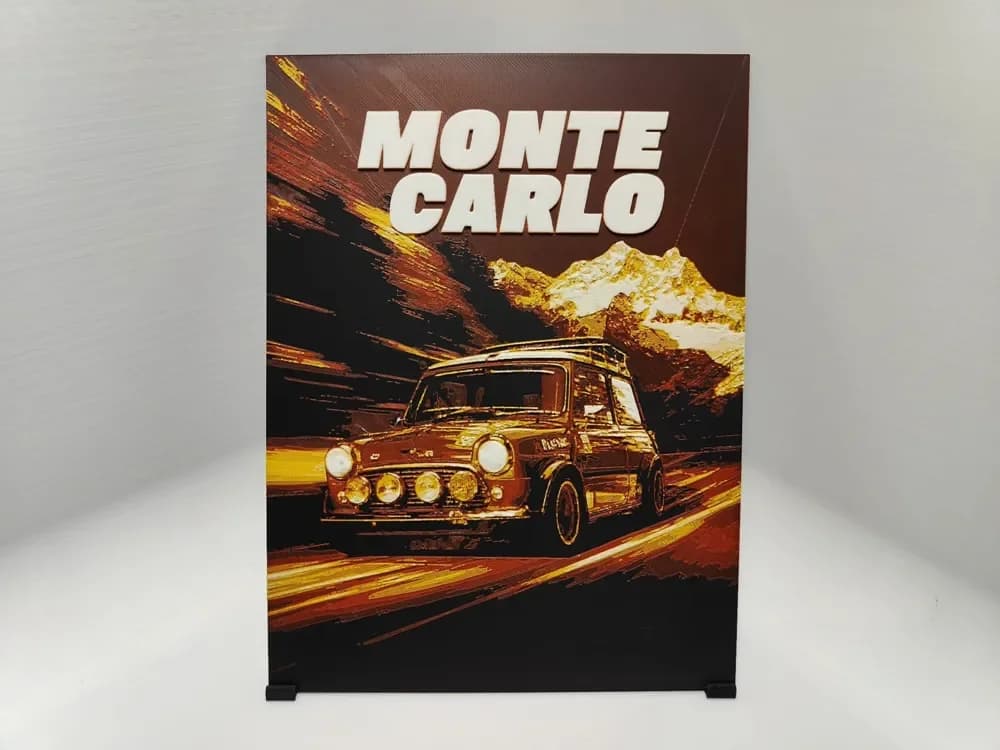 HueForge model: Monte Carlo Poster - Hueforge by BeaN