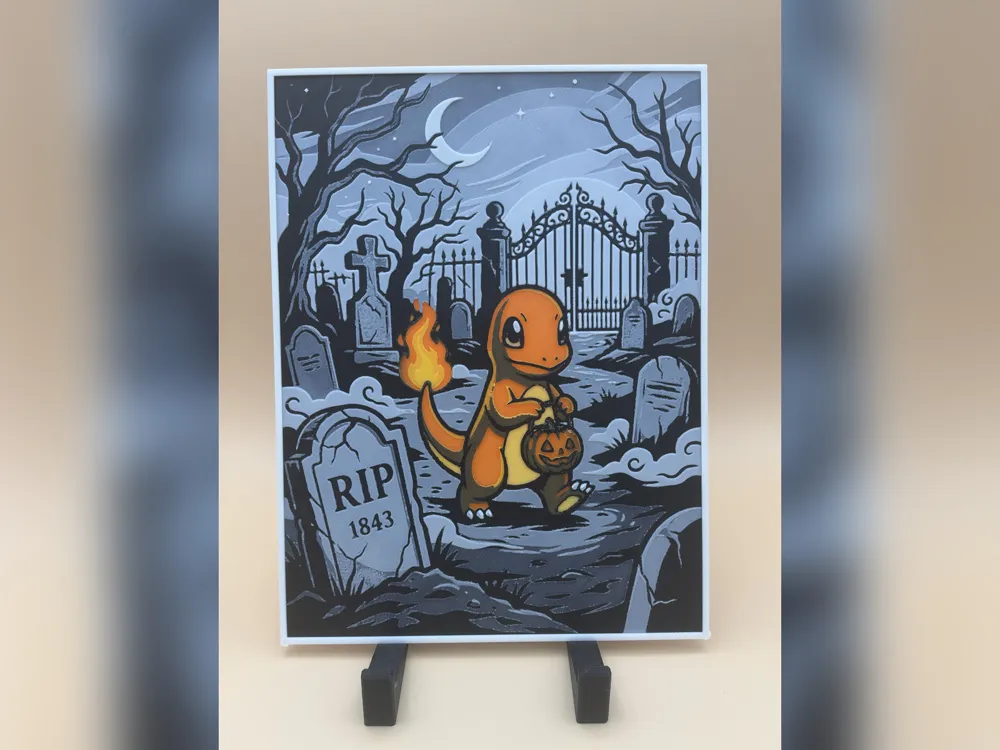 Charmander Trick or Treat HueForge Print Charmander Trick or Treat HueForge Print
