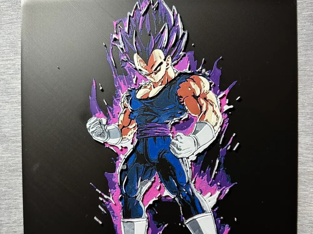 HueForge model: Ultra Ego Vegeta Hueforge by Hey Ben