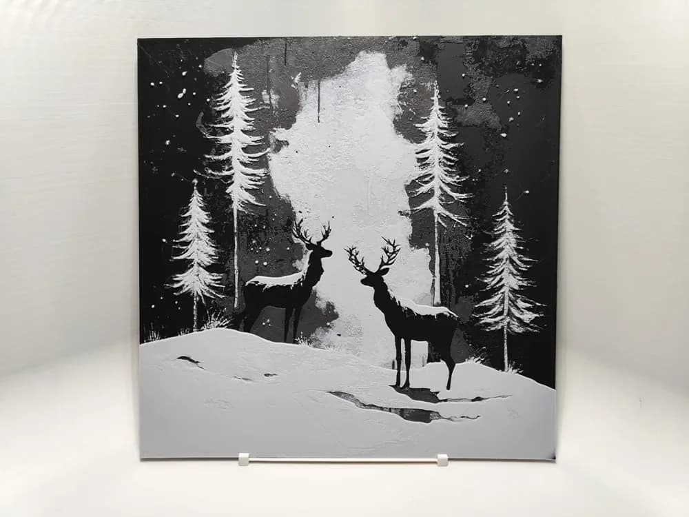 Minimalistic Deers - Hueforge by BeaN HueForge model: Minimalistic Deers - Hueforge by BeaN