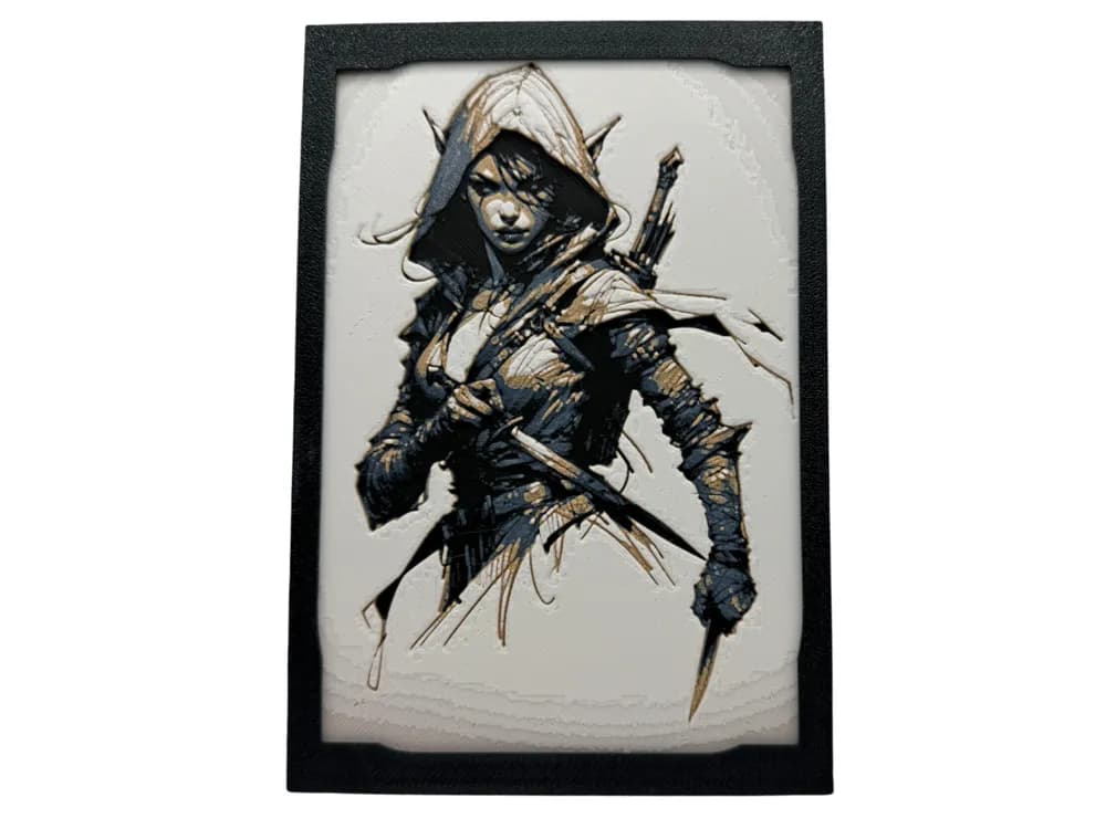 D&D Character Concepts - Drow Assassin by Canadian Gamer HueForge model: D&D Character Concepts - Drow Assassin by Canadian Gamer