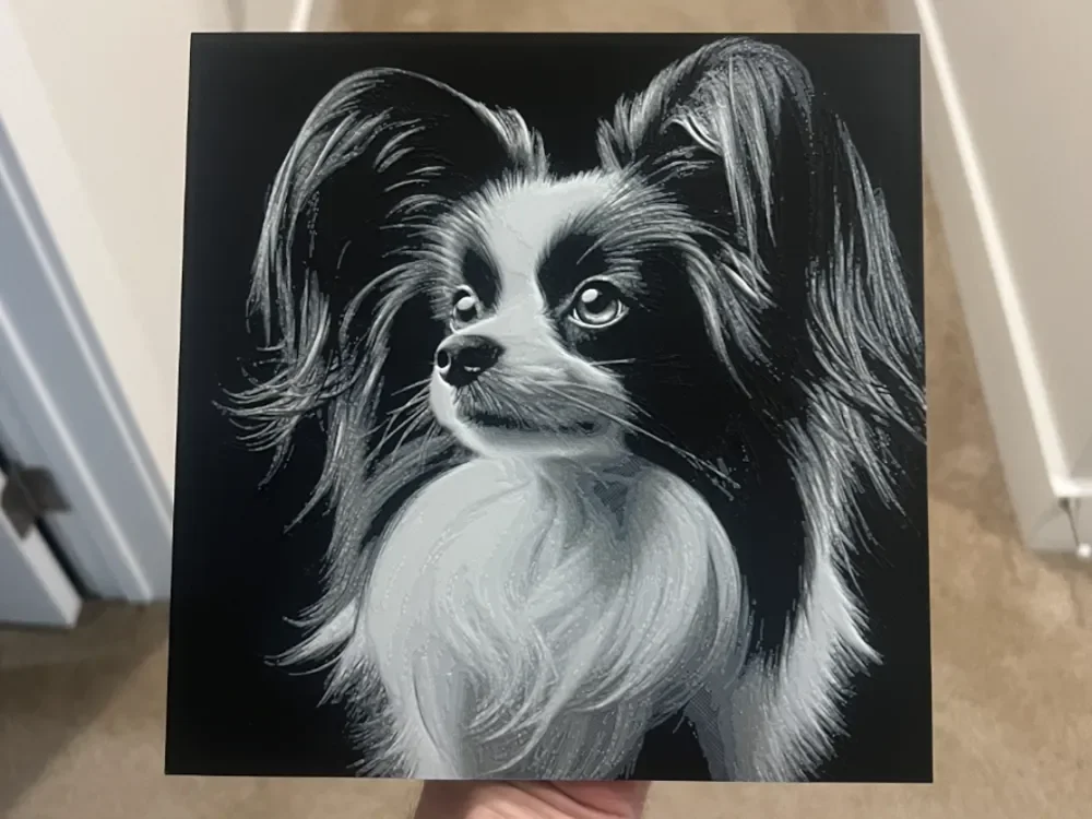Papillon Dog Hueforge by RP47 Designs HueForge model: Papillon Dog Hueforge by RP47 Designs