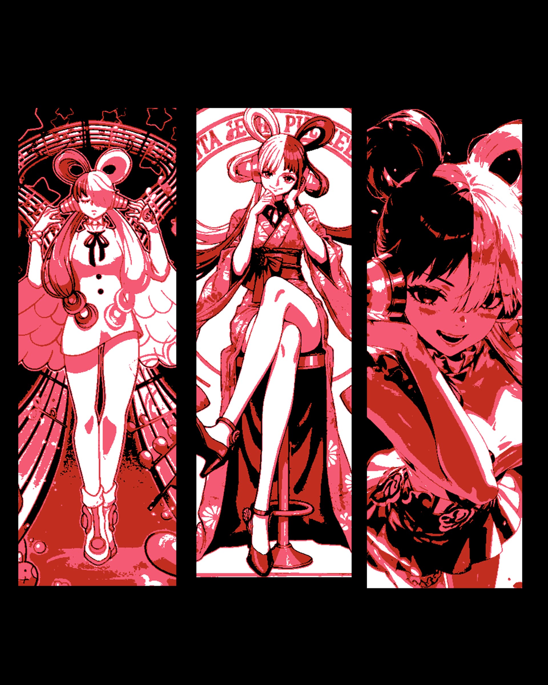 Fan art Celebration Bookmarks of the Character Uta from the Anime/Manga One Piece Fan art Celebration Bookmarks of the Character Uta from the Anime/Manga One Piece