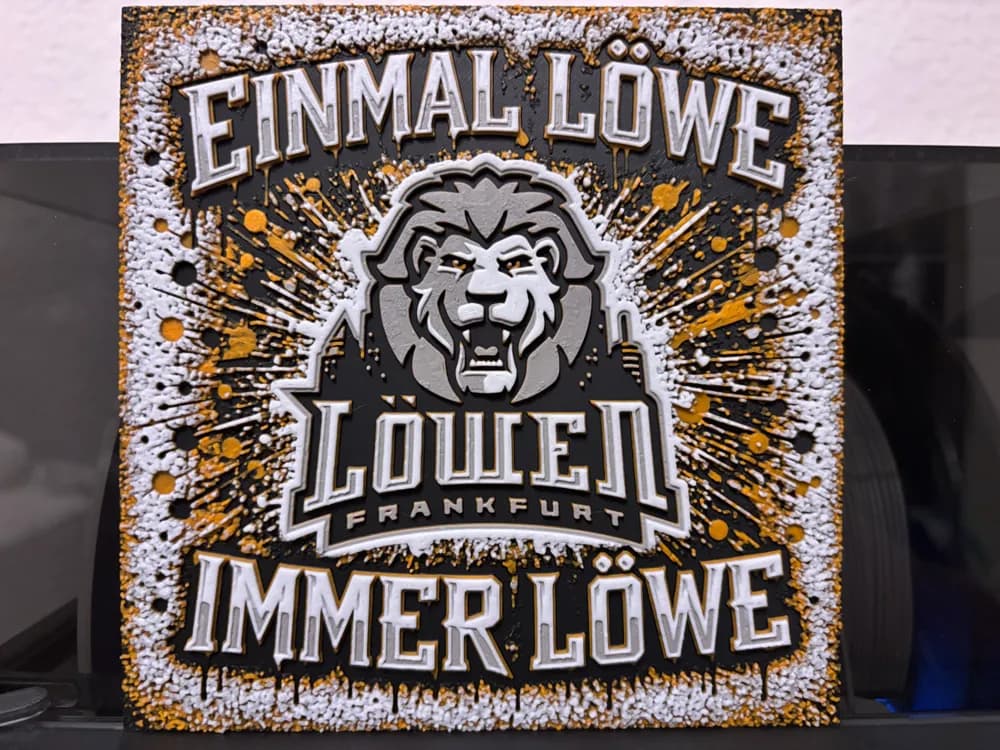 Löwen Frankfurt DEL Ice Hockey Lions Hueforge by Reeftank&more HueForge model: Löwen Frankfurt DEL Ice Hockey Lions Hueforge by Reeftank&more