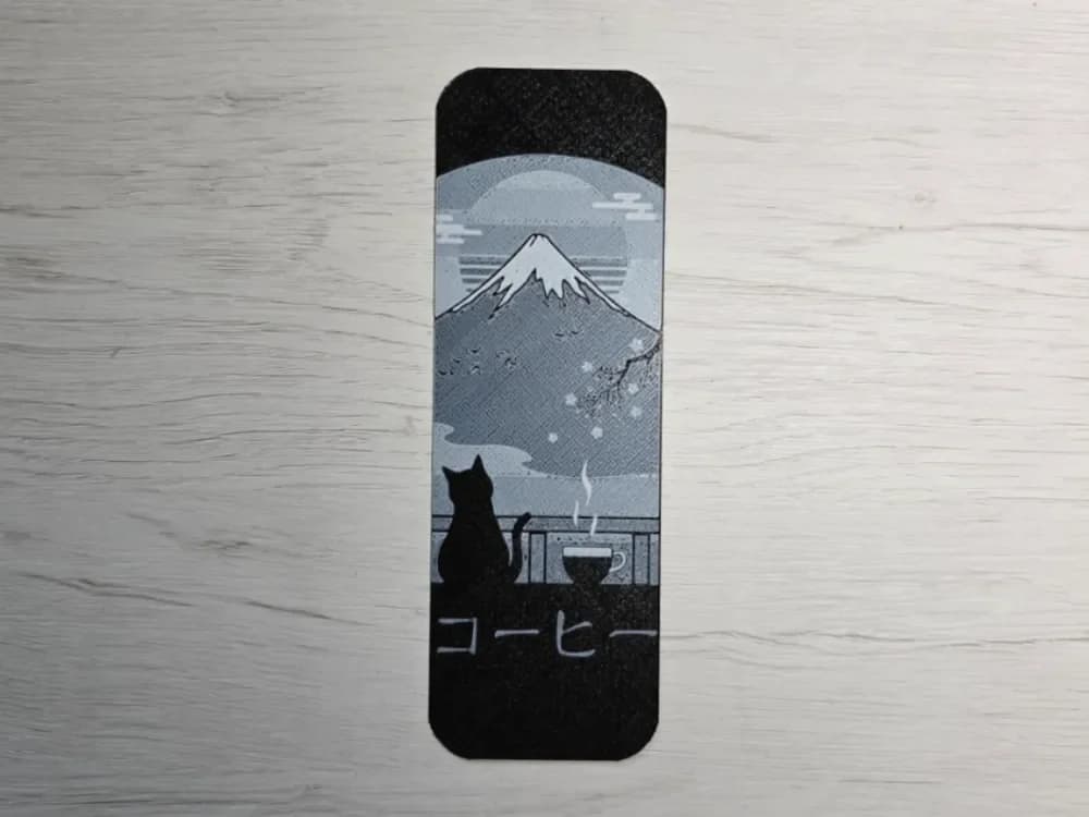 Cat Japan Bookmark by Atrus Design HueForge model: Cat Japan Bookmark by Atrus Design