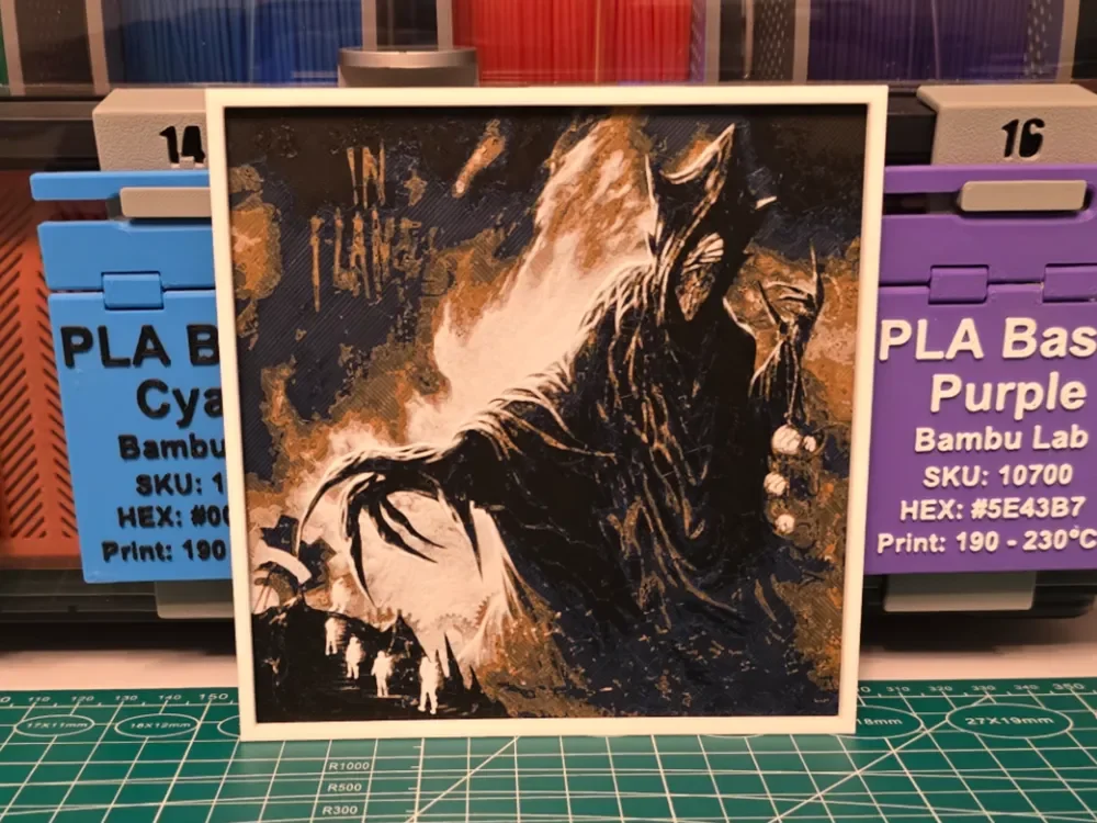 HueForge model: In Flames "Foregone" Album - Hueforge Art by Lumpy3D