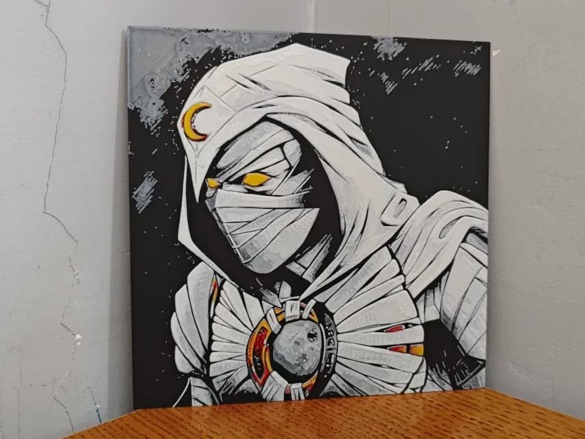 Hueforge Moon Knight by Litolunar HueForge model: Hueforge Moon Knight by Litolunar