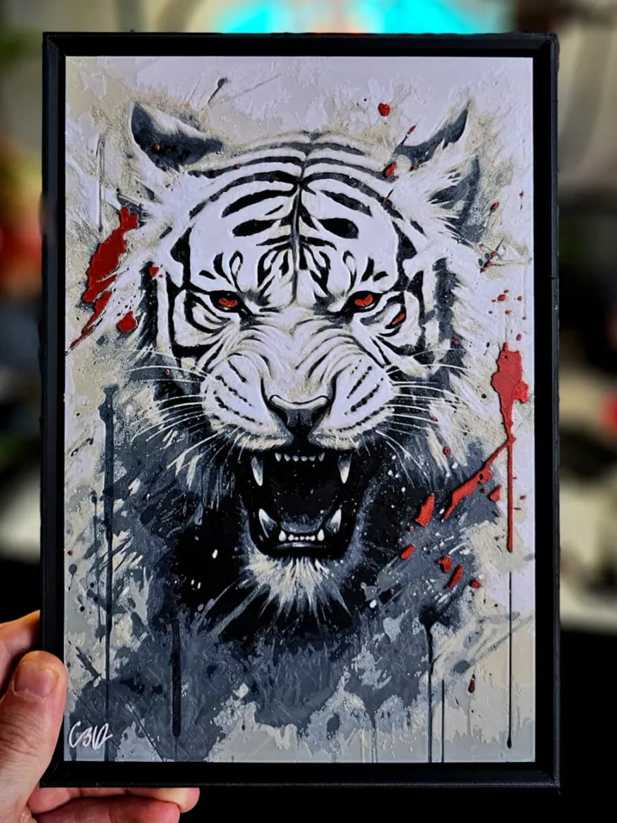 Siberian Tiger - HueForge by C3D HueForge model: Siberian Tiger - HueForge by C3D