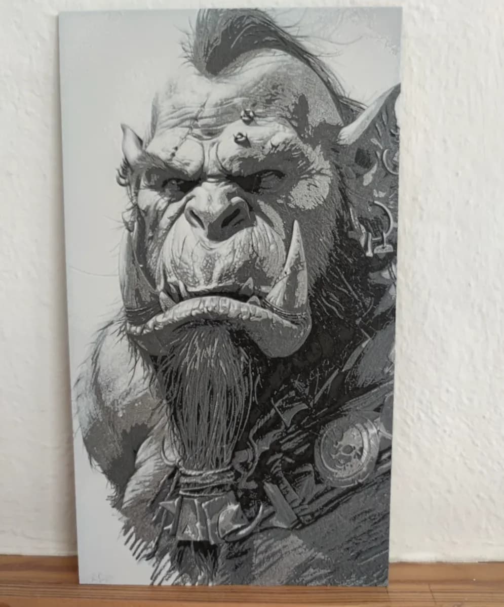 Hueforge Orco - World of Warcraft by Litolunar HueForge model: Hueforge Orco - World of Warcraft by Litolunar