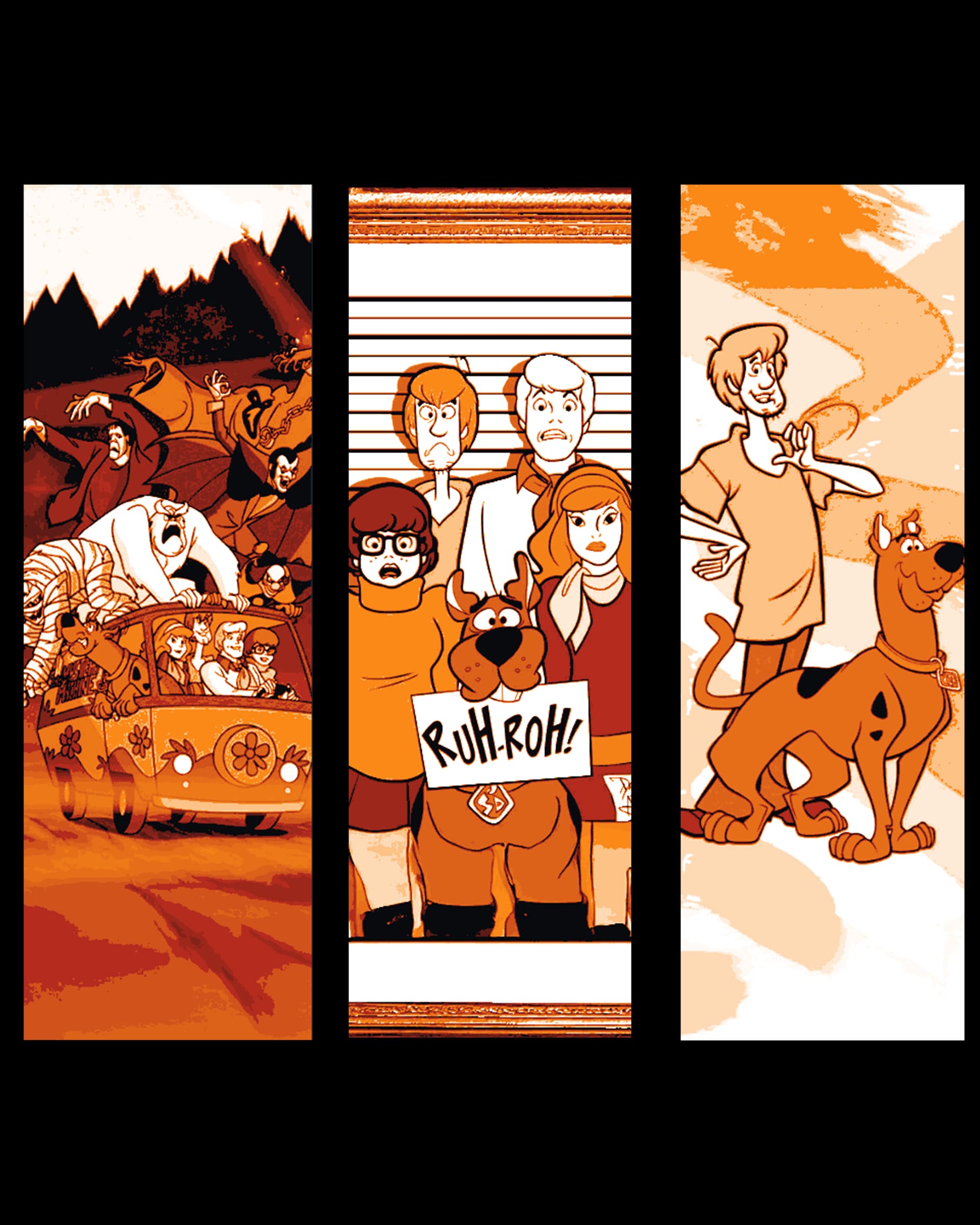 Scooby Doo Where are You?? Fanart Set of Bookmarks by BooneCo3d HueForge model: Scooby Doo Where are You?? Fanart Set of Bookmarks by BooneCo3d