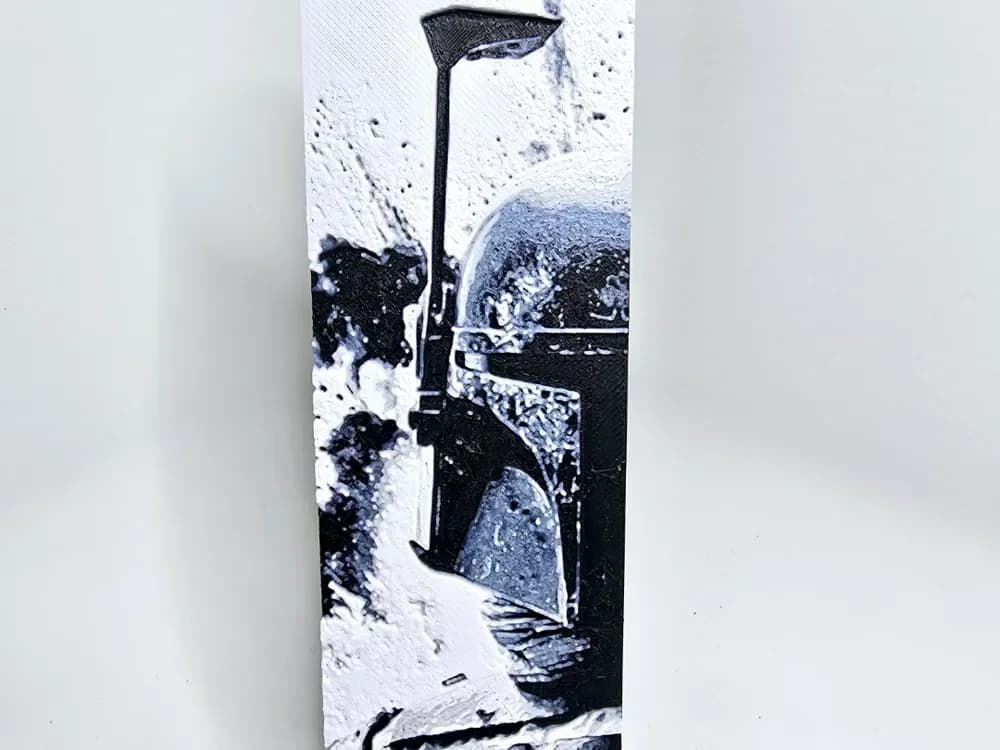 Boba Fett Hueforge Bookmark by Aprilk6366 HueForge model: Boba Fett Hueforge Bookmark by Aprilk6366