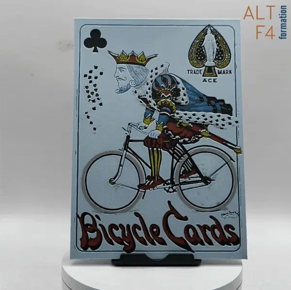 Bicycle cards vintage advertisement by Altf4-Formation HueForge model: Bicycle cards vintage advertisement by Altf4-Formation