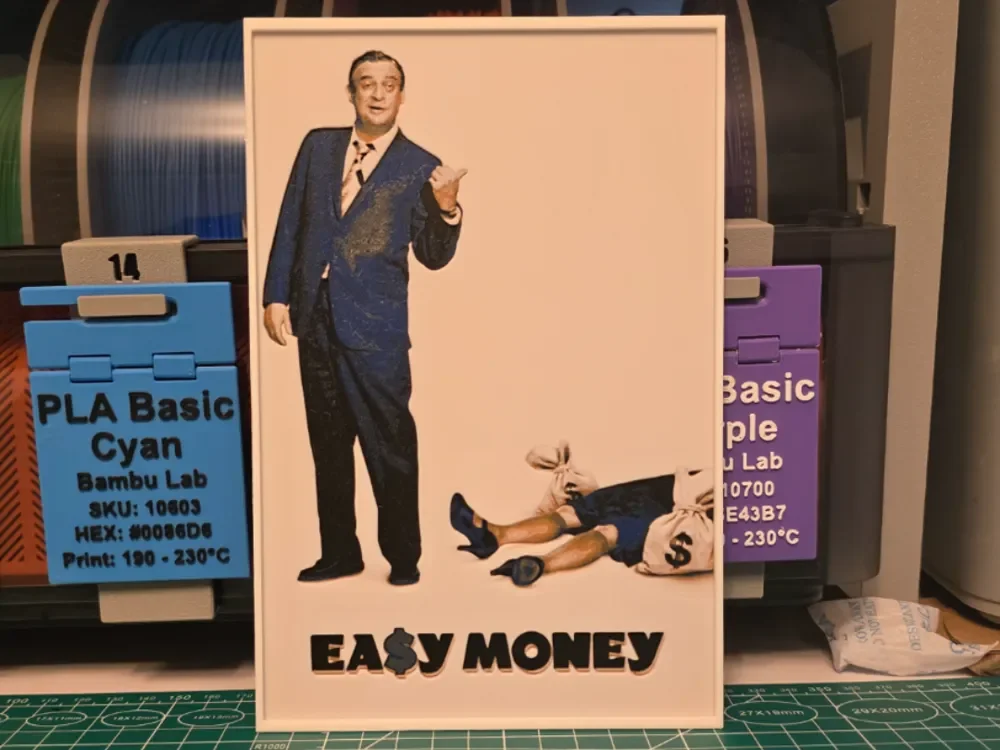 Easy Money Movie Poster - Hueforge Art by Lumpy3D HueForge model: Easy Money Movie Poster - Hueforge Art by Lumpy3D